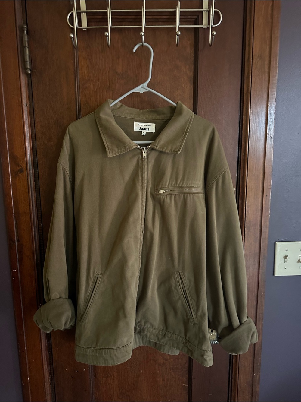Reformation OliveUtility Jacket